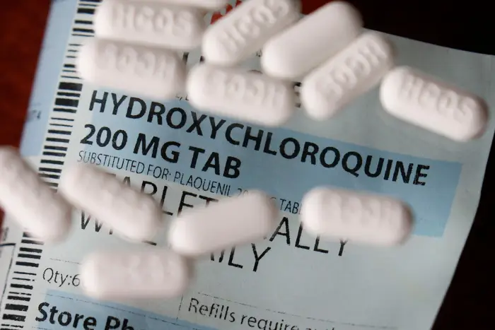 An arrangement of hydroxychloroquine pills in Las Vegas. At least 13 states have obtained a total of more than 10 million doses of malaria drugs to treat COVID-19 patients despite warnings from doctors that more tests are needed before the medications that President Trump once fiercely promoted should be used to help people with the coronavirus